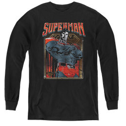 Superman Head Bang - Youth Long Sleeve T-Shirt Youth Long Sleeve T-Shirt Superman   