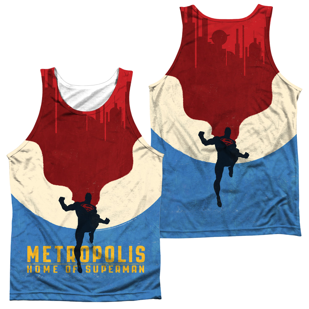 Superman Home (Front/Back Print) - Men's All Over Print Tank Top Men's All Over Print Tank Superman   