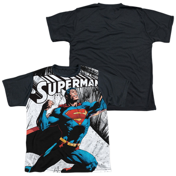 Superman To Infinity youth black back t-shirt for ages 8 to 12