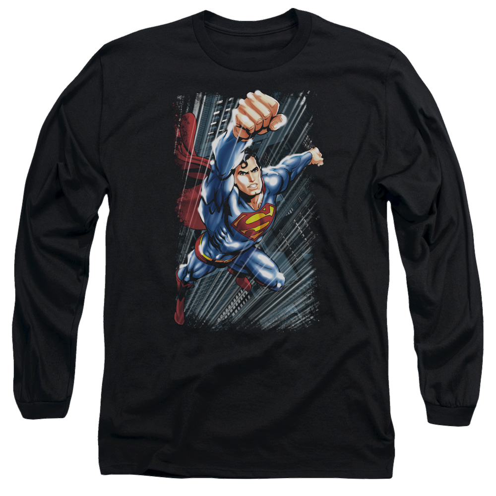 Superman Faster Than - Men's Long Sleeve T-Shirt Men's Long Sleeve T-Shirt Superman   