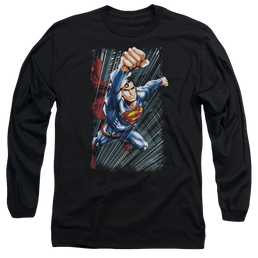 Superman Faster Than - Men's Long Sleeve T-Shirt Men's Long Sleeve T-Shirt Superman   