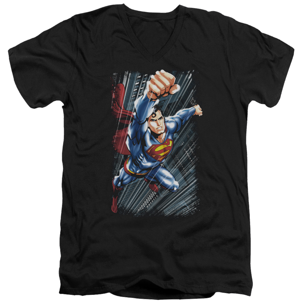 Superman Faster Than - Men's V-Neck T-Shirt Men's V-Neck T-Shirt Superman   