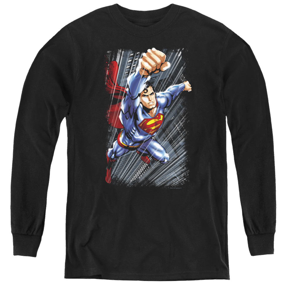 Superman Faster Than - Youth Long Sleeve T-Shirt Youth Long Sleeve T-Shirt Superman   