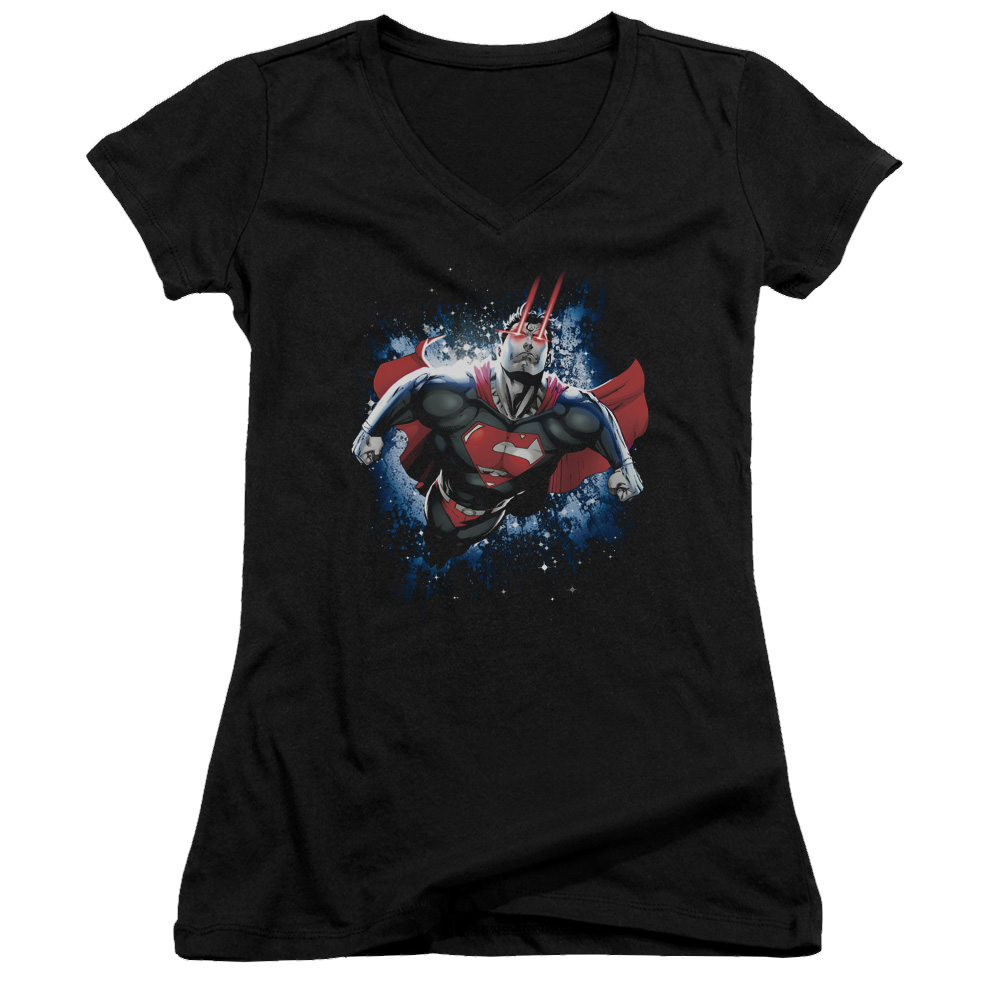 Superman Stardust - Juniors V-Neck T-Shirt Juniors V-Neck T-Shirt Superman   