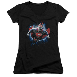 Superman Stardust - Juniors V-Neck T-Shirt Juniors V-Neck T-Shirt Superman   