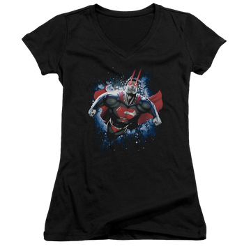 Superman Stardust - Juniors V-Neck T-Shirt Juniors V-Neck T-Shirt Superman   