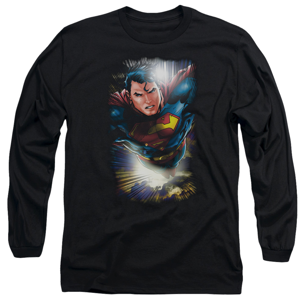 Superman In The Sky - Men's Long Sleeve T-Shirt Men's Long Sleeve T-Shirt Superman   