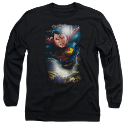 Superman In The Sky - Men's Long Sleeve T-Shirt Men's Long Sleeve T-Shirt Superman   