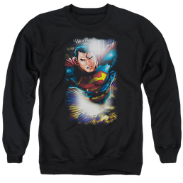 Superman In The Sky - Men's Crewneck Sweatshirt Men's Crewneck Sweatshirt Superman   