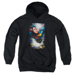 Superman In The Sky - Youth Hoodie Youth Hoodie (Ages 8-12) Superman   