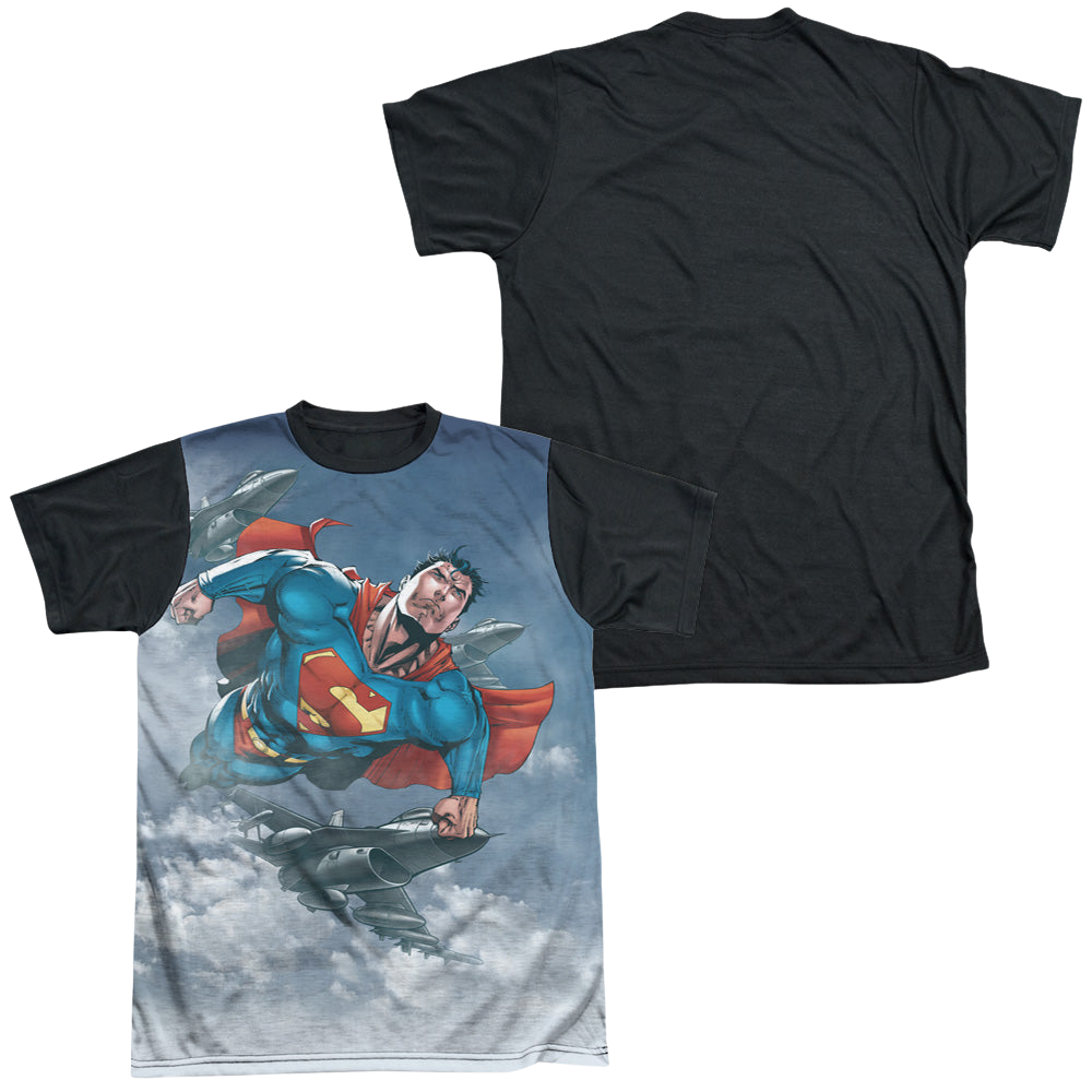 Superman In The Sky - Men's Black Back T-Shirt Men's Black Back T-Shirt Superman   