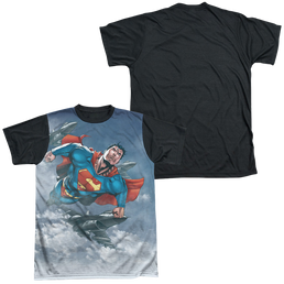Superman In The Sky - Men's Black Back T-Shirt Men's Black Back T-Shirt Superman   