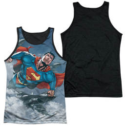 Superman In The Sky - Men's Black Back Tank Top Men's Black Back Tank Superman   