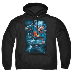 Superman Stormy Flight - Pullover Hoodie Pullover Hoodie Superman   