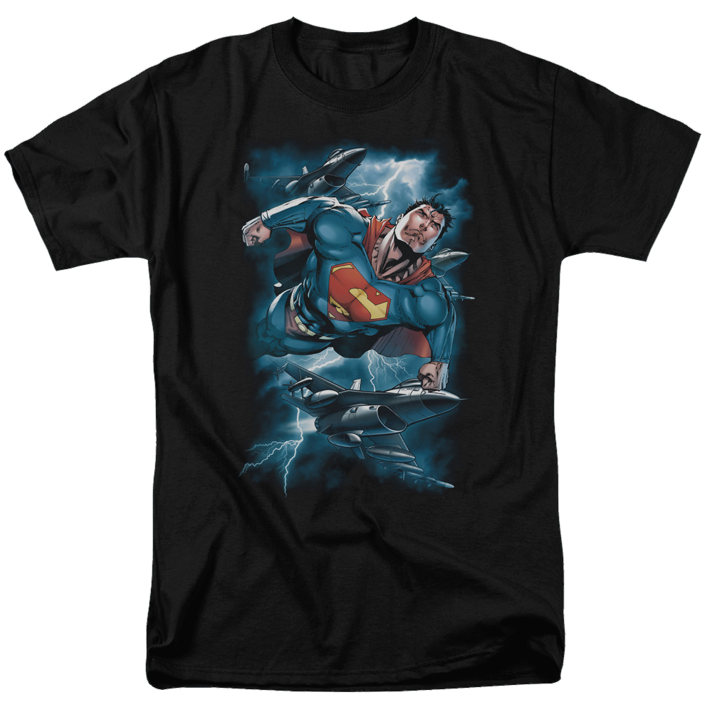 Superman Stormy Flight - Men's Regular Fit T-Shirt Men's Regular Fit T-Shirt Superman   