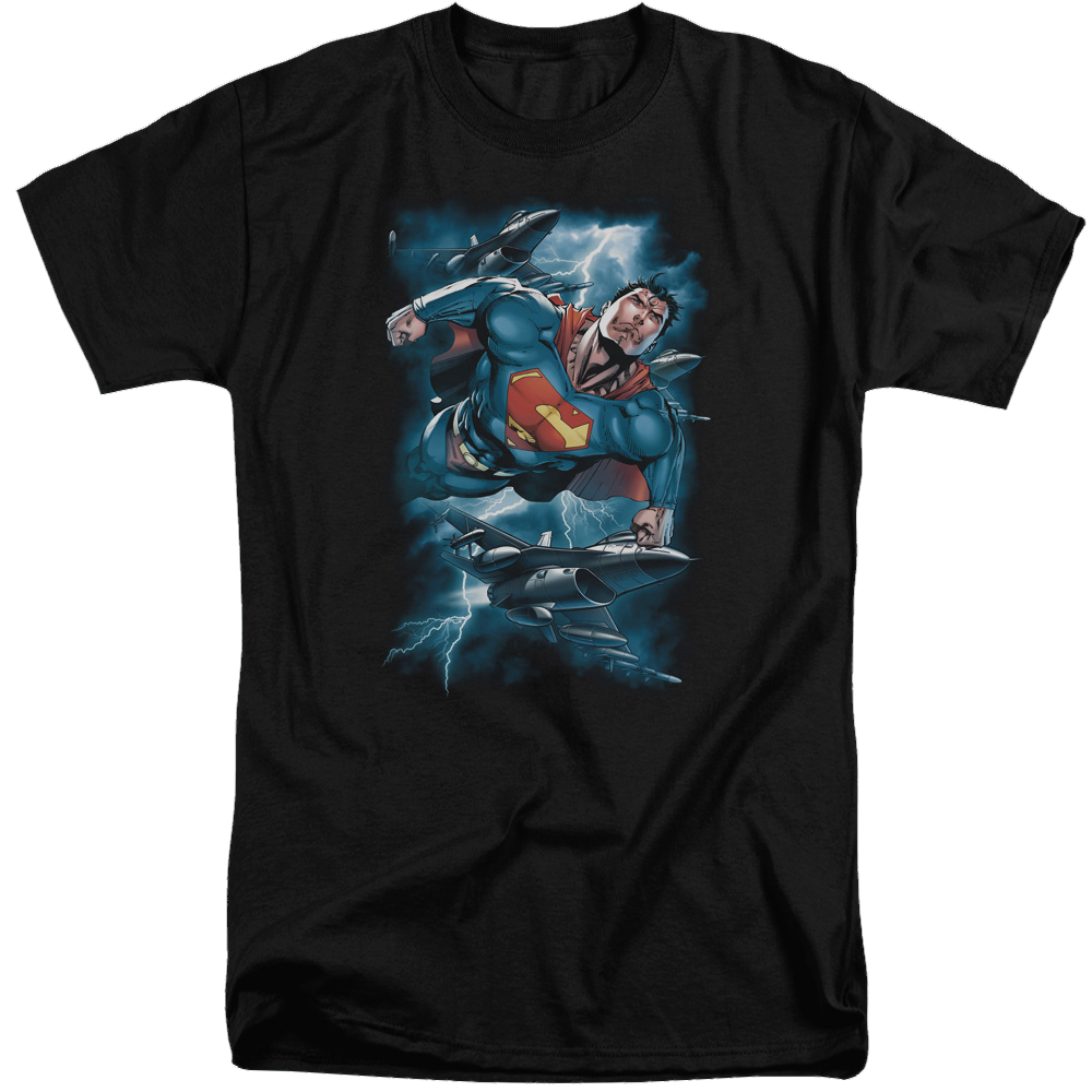 Superman Stormy Flight - Men's Tall Fit T-Shirt Men's Tall Fit T-Shirt Superman   