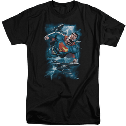 Superman Stormy Flight - Men's Tall Fit T-Shirt Men's Tall Fit T-Shirt Superman   