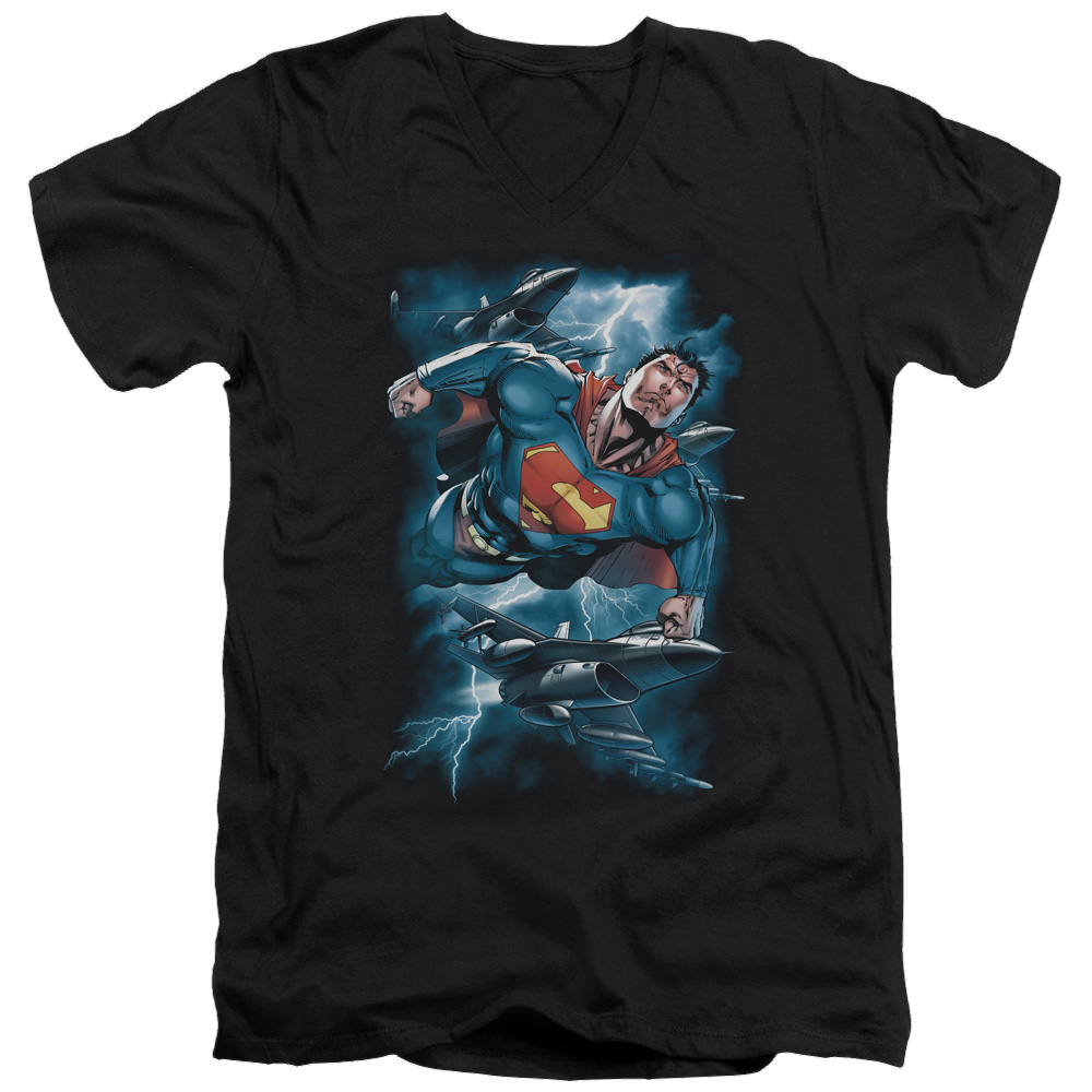 Superman Stormy Flight - Men's V-Neck T-Shirt – Sons of Gotham