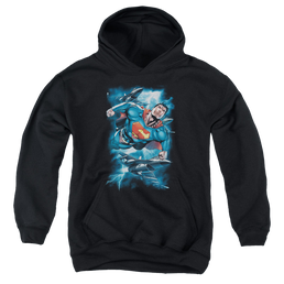Superman Stormy Flight - Youth Hoodie Youth Hoodie (Ages 8-12) Superman   