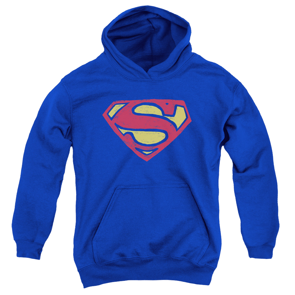 Superman Super Rough - Youth Hoodie Youth Hoodie (Ages 8-12) Superman   