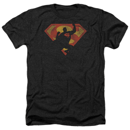Superman S Shield Knockout - Men's Heather T-Shirt Men's Heather T-Shirt Superman   