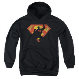 Superman S Shield Knockout - Youth Hoodie Youth Hoodie (Ages 8-12) Superman   