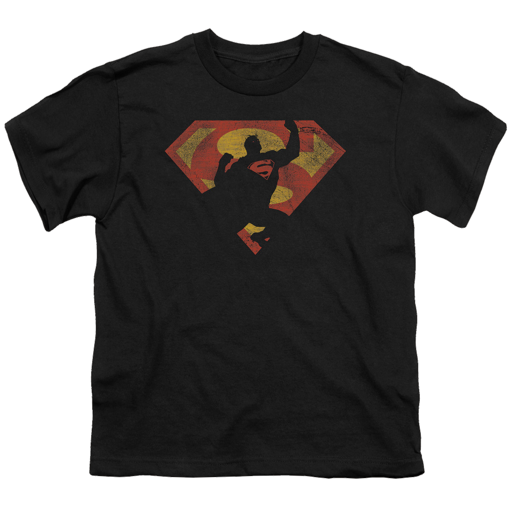 Superman S Shield Knockout - Youth T-Shirt Youth T-Shirt (Ages 8-12) Superman   
