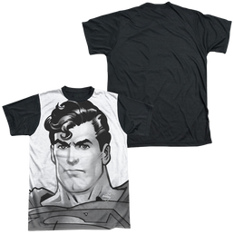 Superman Bw Supes Head - Men's Black Back T-Shirt Men's Black Back T-Shirt Superman   