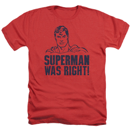 Superman Was Right - Men's Heather T-Shirt Men's Heather T-Shirt Superman   