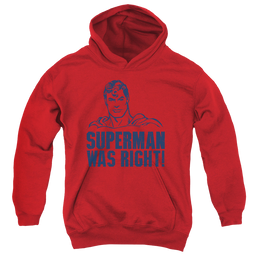 Superman Was Right - Youth Hoodie Youth Hoodie (Ages 8-12) Superman   