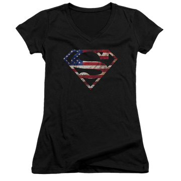 Superman Super Patriot - Juniors V-Neck T-Shirt Juniors V-Neck T-Shirt Superman   