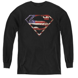 Superman Super Patriot - Youth Long Sleeve T-Shirt Youth Long Sleeve T-Shirt Superman   