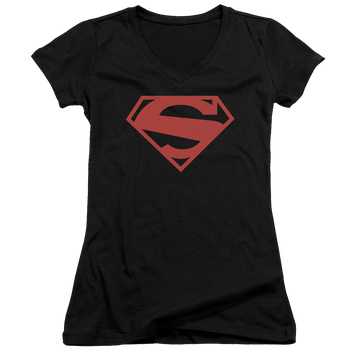 Superman 52 Red Block - Juniors V-Neck T-Shirt Juniors V-Neck T-Shirt Superman   