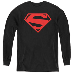 Superman 52 Red Block - Youth Long Sleeve T-Shirt Youth Long Sleeve T-Shirt Superman   