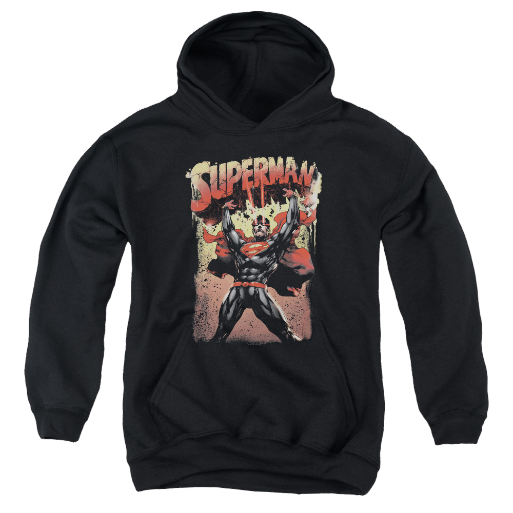 Superman Lift Up - Youth Hoodie Youth Hoodie (Ages 8-12) Superman   