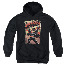 Superman Lift Up - Youth Hoodie Youth Hoodie (Ages 8-12) Superman   