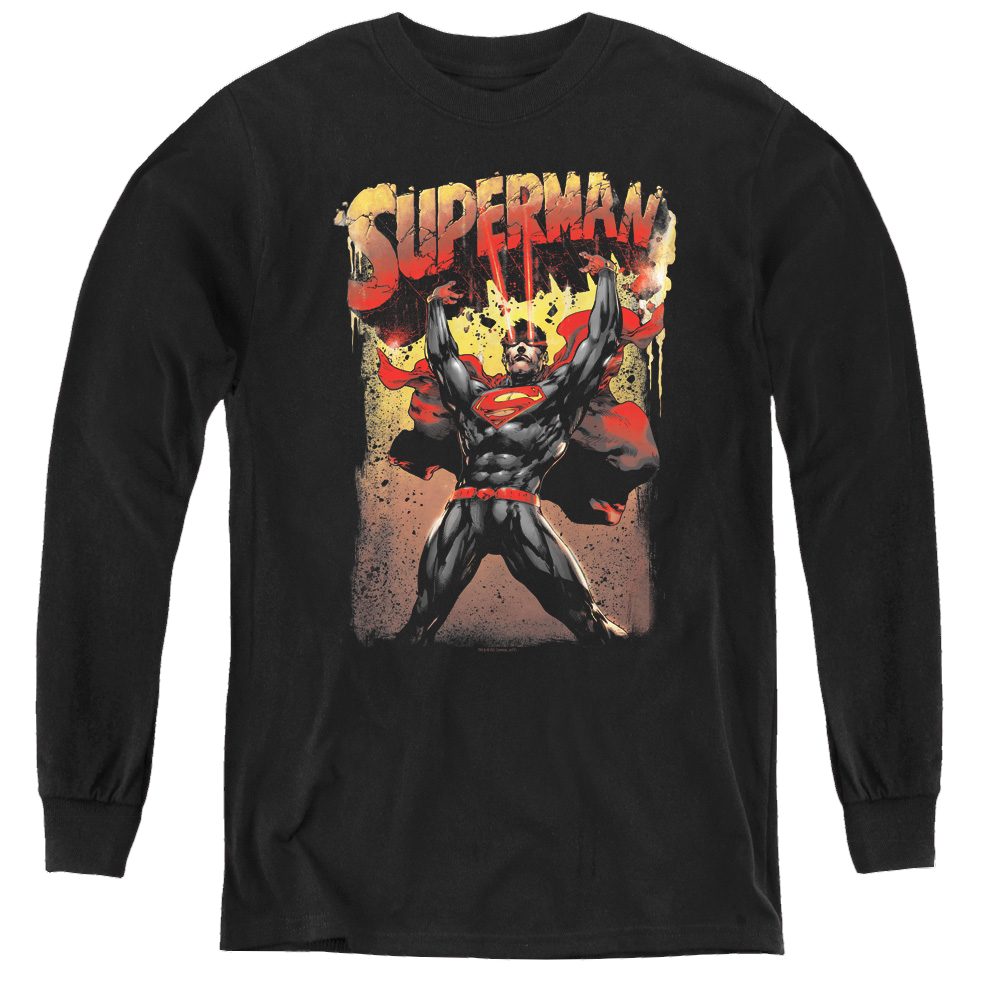 Superman Lift Up - Youth Long Sleeve T-Shirt Youth Long Sleeve T-Shirt Superman   