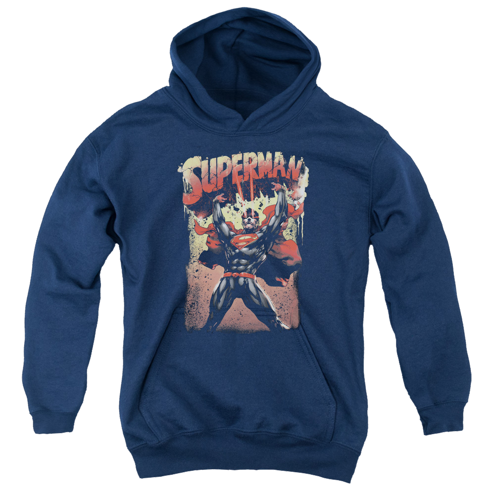 Superman Lift Up - Youth Hoodie Youth Hoodie (Ages 8-12) Superman   