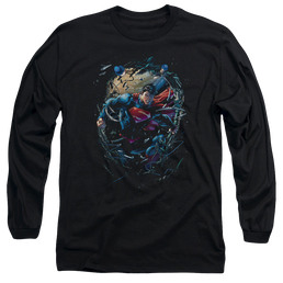 Superman Breaking Space - Men's Long Sleeve T-Shirt Men's Long Sleeve T-Shirt Superman   