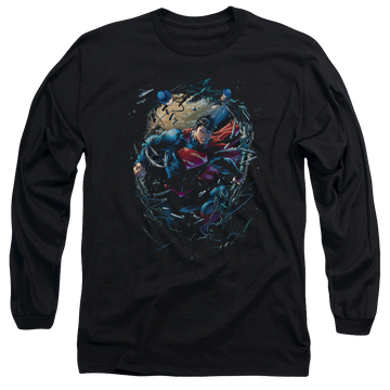 Superman Breaking Space - Men's Long Sleeve T-Shirt Men's Long Sleeve T-Shirt Superman   