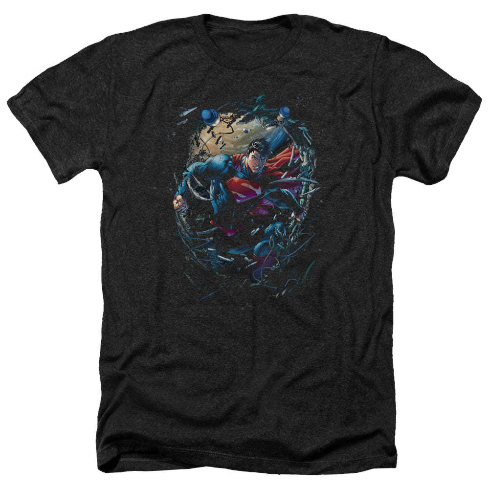 Superman Breaking Space - Men's Heather T-Shirt Men's Heather T-Shirt Superman   