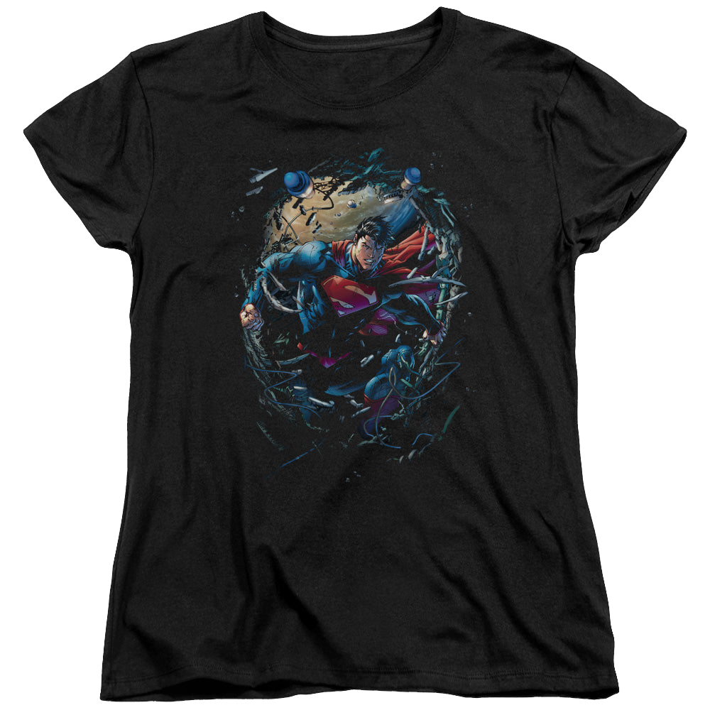 Superman Breaking Space - Women's T-Shirt Women's T-Shirt Superman   