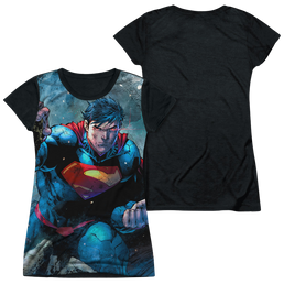 Superman Rumble - Juniors Black Back T-Shirt Juniors Black Back T-Shirt Superman   