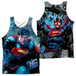 Superman Rumble (Front/Back Print) - Men's All Over Print Tank Top Men's All Over Print Tank Superman   