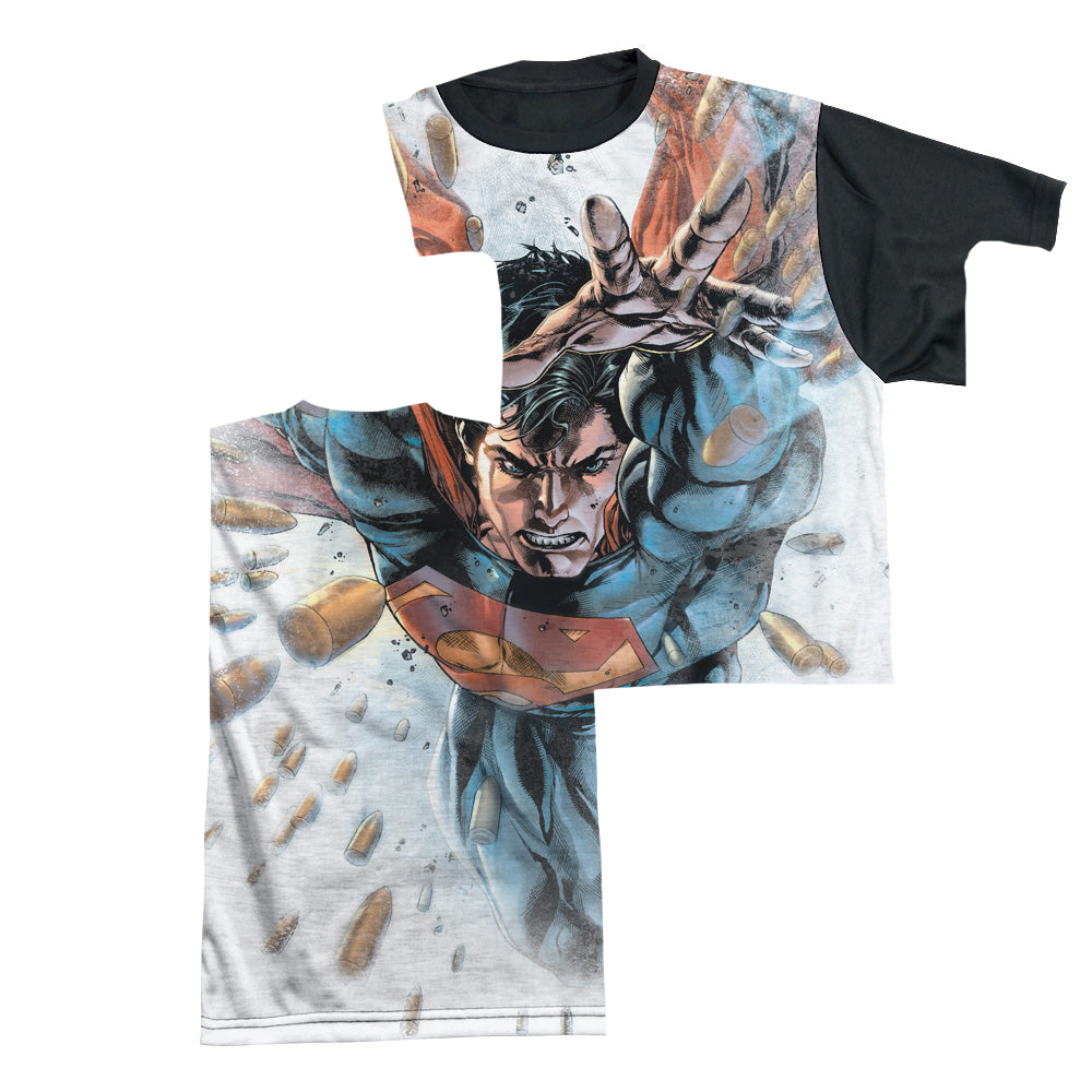 Superman Bullets In The Sky - Men's Black Back T-Shirt Men's Black Back T-Shirt Superman   