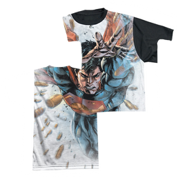 Superman Bullets In The Sky - Men's Black Back T-Shirt Men's Black Back T-Shirt Superman   