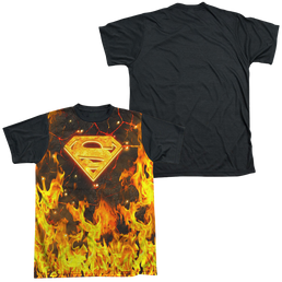 Superman Fire Logo - Men's Black Back T-Shirt Men's Black Back T-Shirt Superman   