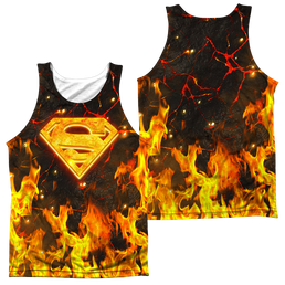 Superman Fire Logo (Front/Back Print) - Men's All Over Print Tank Top Men's All Over Print Tank Superman   