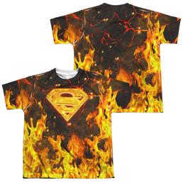 Superman Fire Logo (Front/Back Print) - Youth All-Over Print T-Shirt Youth All-Over Print T-Shirt (Ages 8-12) Superman   