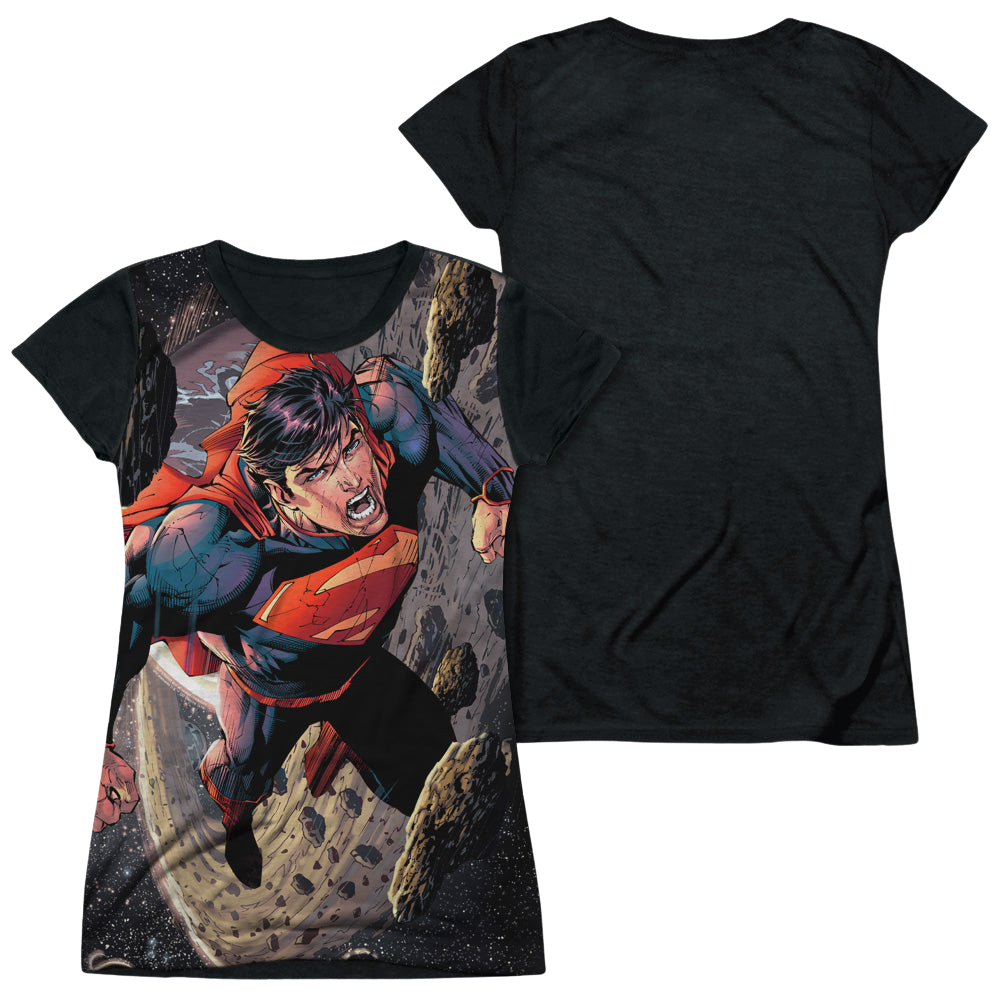 Superman Up Up - Juniors Black Back T-Shirt Juniors Black Back T-Shirt Superman   